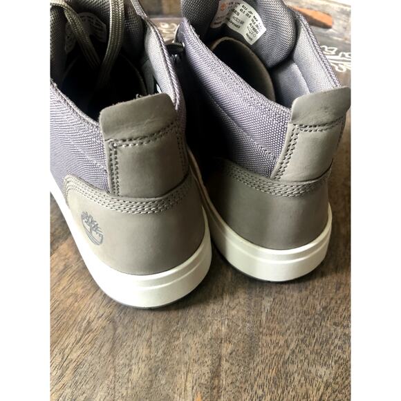 Timberland Men's Davis Square Grey Leather Chukka Shoe Boots - Picture 4 of 8